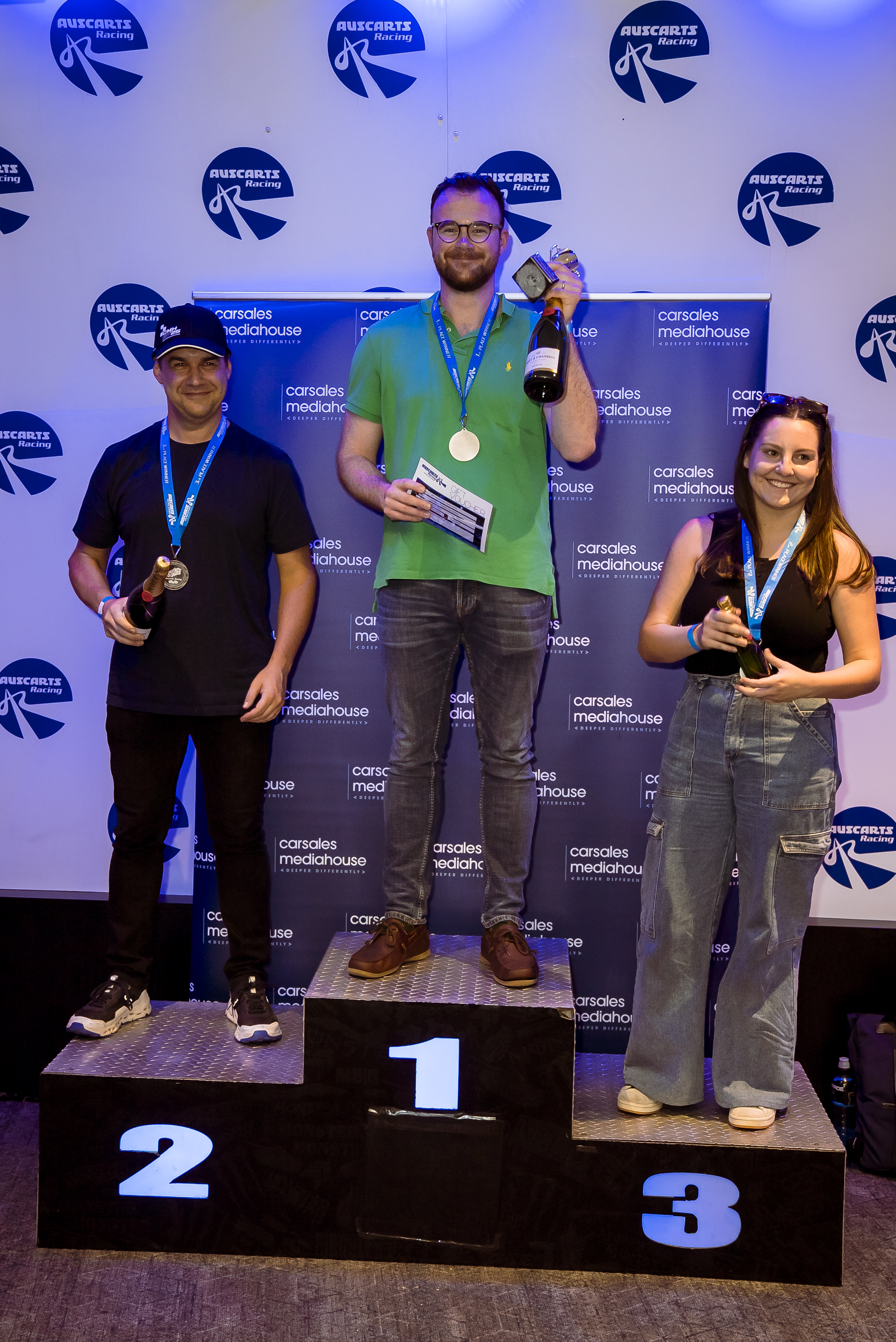 Winners podium